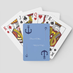 Jeu De Cartes noms de couple avec ancres bleu
