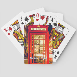 Jeu De Cartes Noms DIY sur cabine téléphonique rouge britannique