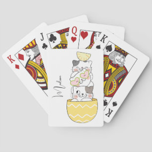 Jeu De Cartes Noms personnalisés chatons mignons