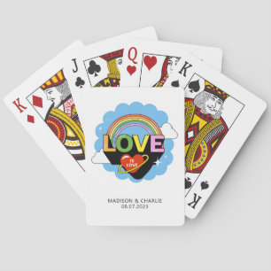 Jeu De Cartes Noms personnalisés / Texte "L'amour est amour"