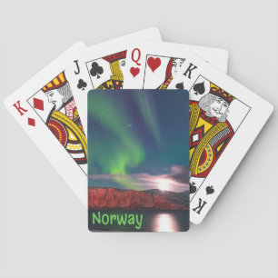 Jeu De Cartes Norvège Lumières nordiques scandinaves Clips rouge