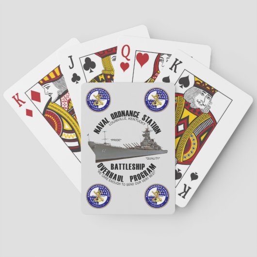 Jeu De Cartes NOSL Programme de révision des cuirassés Programme (dos)
