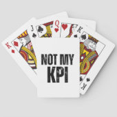 Jeu De Cartes Not My KPI Minimalist Typographic Playing Cards (dos)