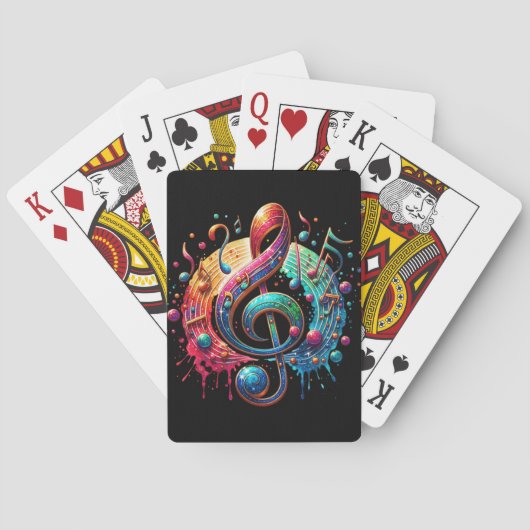 Jeu De Cartes Note musicale d'un design exceptionnel (dos)