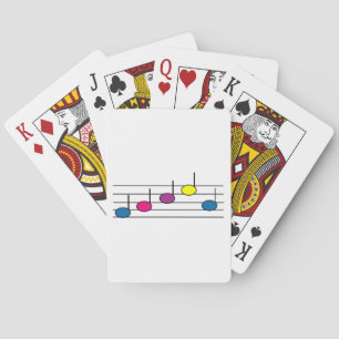Jeu De Cartes Notes de musique colorées Conception musicale lumi