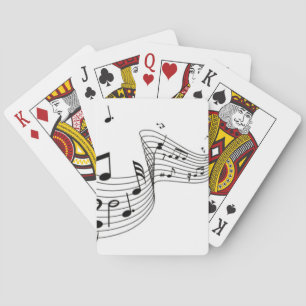 Jeu De Cartes Notes de musique sur blanc 