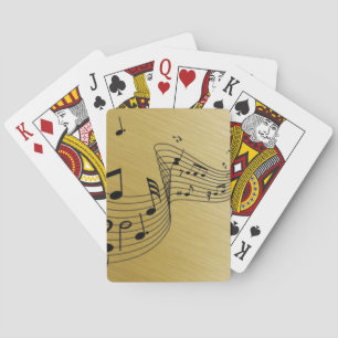Jeu De Cartes Notes musicales Or brossé