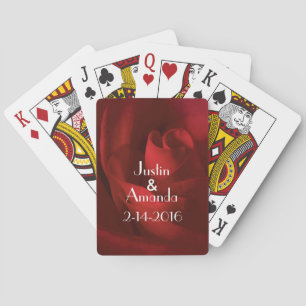 Jeu De Cartes Notre amour Monogramme Floral Romantique