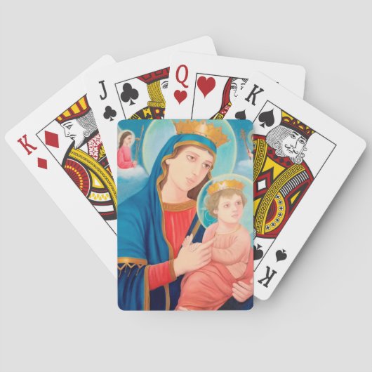 Jeu De Cartes Notre-Dame de Perpétuel aide catholique (dos)