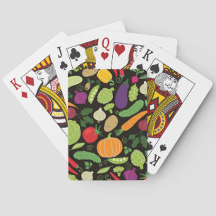 Jeu De Cartes Nourriture sur un arrière - plan noir