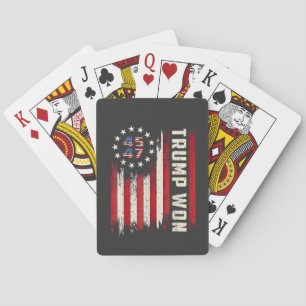 Jeu De Cartes Nous avons gagné TRUMP INAUGURATION Drapeau améric