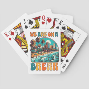 Jeu De Cartes Nous sommes en pause Vacances rétro sur la plage t