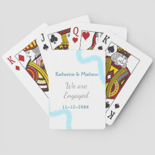 Jeu De Cartes Nous sommes engagés bleu gris aquarelle spirale st