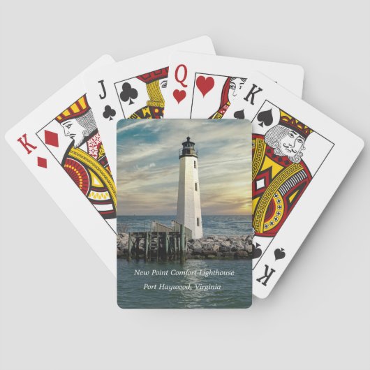 Jeu De Cartes Nouveau Point Comfort Lighthouse Sunrise (dos)