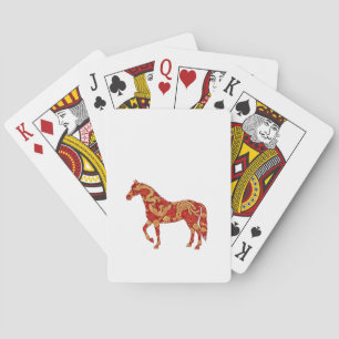 Jeu De Cartes Nouvel An Chinois Cheval avec Dragon Phénix