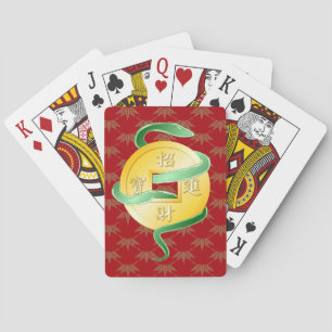 Jeu De Cartes Nouvel An lunaire chinois du serpent 2025 richesse