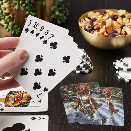 Jeu De Cartes Nouvelle-Écosse Moto à chiens Noël (In Situ)