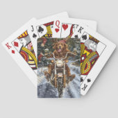 Jeu De Cartes Nouvelle-Écosse Moto à chiens Noël (dos)