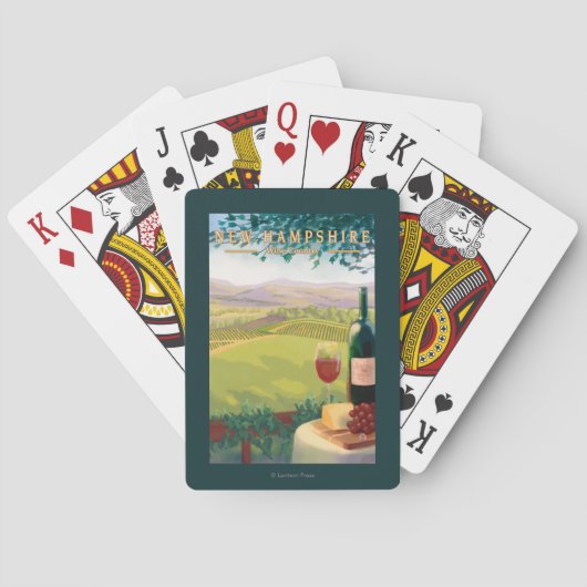 Jeu De Cartes Nouvelle scène de pays de HampshireWine (dos)