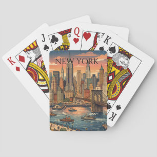 Jeu De Cartes Nouvelle Skyline Voyage Art Vintage de York