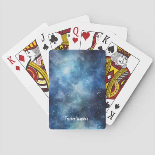 Jeu De Cartes Nuages célestes de l'univers bleu (dos)