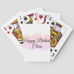 Jeu De Cartes Nuages rose orange pastel heureux anniversaire mod