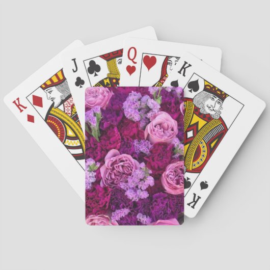 Jeu De Cartes Nuances violettes de fleurs (dos)