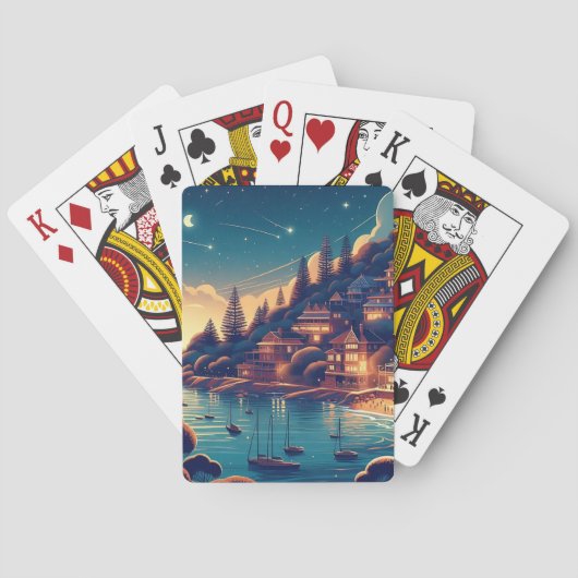 Jeu De Cartes Nuit Côtière Enchantée (dos)