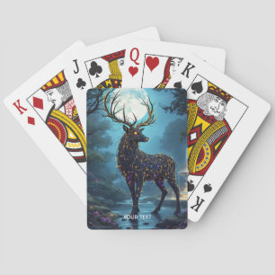 Jeu De Cartes Nuit de cerf de lune mignonne fantastique