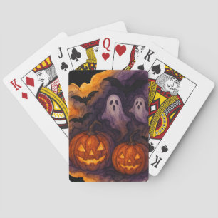Jeu De Cartes Nuit Éffrayante et Citrouille