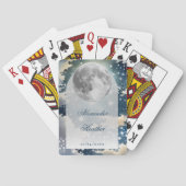 Jeu De Cartes Nuit lunaire Ciel Mariage Faveur (dos)