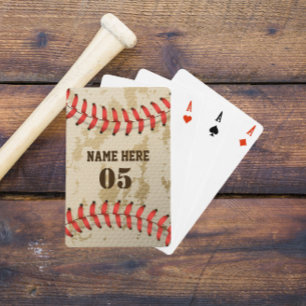 Jeu De Cartes Numéro de base-ball Vintage personnalisé Rétro