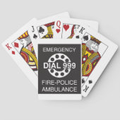 Jeu De Cartes Numéro d'urgence 999 Signal Police Ambulance (dos)