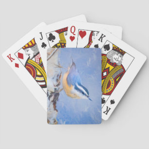 Jeu De Cartes Nuthatch à poitrine rouge Peinture d'art original