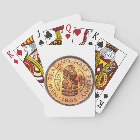 Jeu De Cartes NZ Maori Hei Tiki Tuonga Pounamu Art (dos)