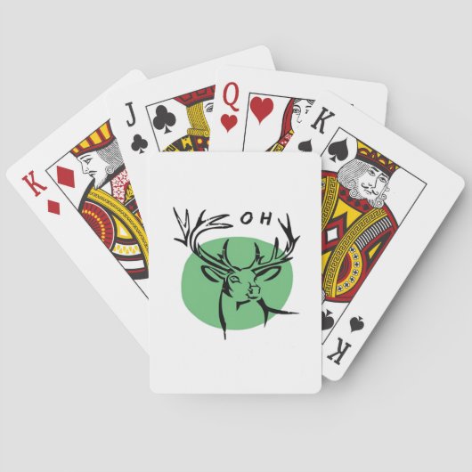 Jeu De Cartes O Dear O Dear Green Minimal Modern Design (dos)