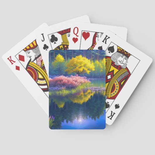 Jeu De Cartes Oasis tranquille, beauté de Petite Île (dos)