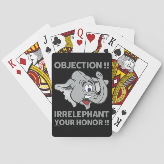 JEU DE CARTES OBJECTION ! IRRELEVANT VOTRE HONNEUR ! (dos)