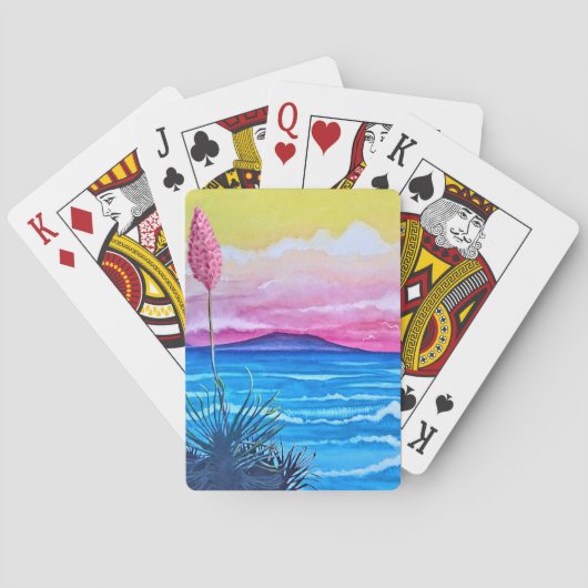 Jeu De Cartes Océan au coucher du soleil (dos)