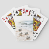 Jeu De Cartes Ocean Beach Coast Sea Turtles (dos)