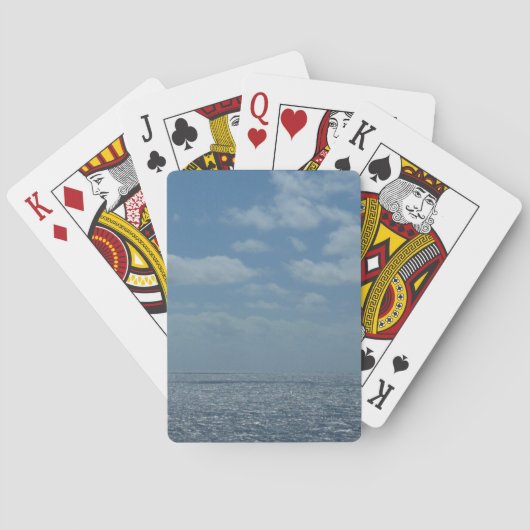 Jeu De Cartes Océan bleu de la mer des Caraïbes (dos)