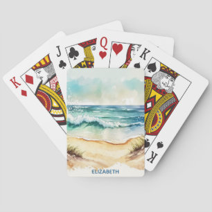 Jeu De Cartes Océanside multicolore personnalisé