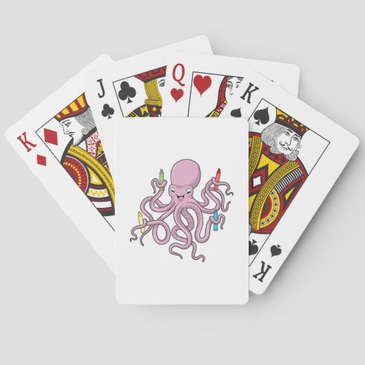 Jeu De Cartes Octopus avec Crayon (dos)