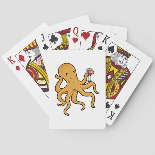 Jeu De Cartes Octopus avec verre de jus (dos)