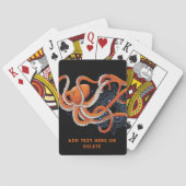 Jeu De Cartes Octopus Orange Mandala bleu (dos)