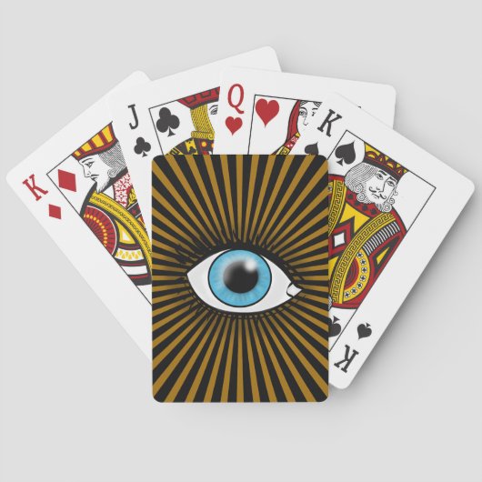 Jeu De Cartes Oeil bleu solaire (dos)