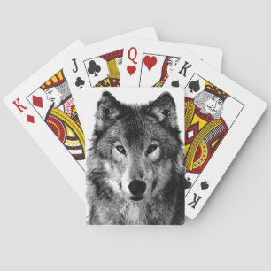 Jeu De Cartes Oeil de loup noir et blanc