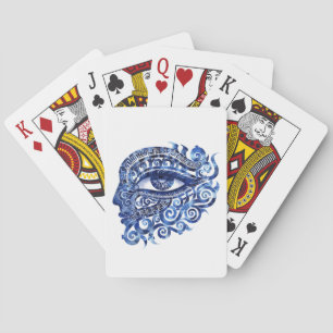 Jeu De Cartes Oeil mal grec Abstrait avec clé grecque