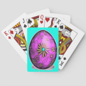 Jeu De Cartes Œuf de Pâques à Fleur Violette (dos)