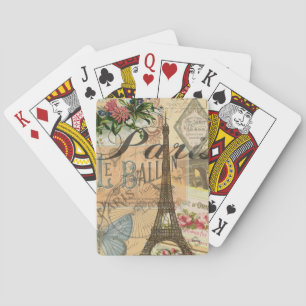 Jeu De Cartes Oeuvre colorée Vintage voyage Paris France